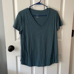 Bluish green v neck